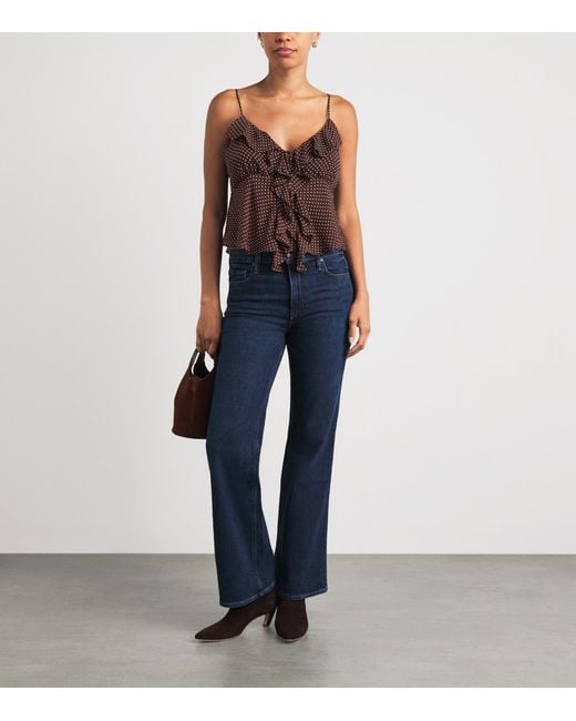 PAIGE Brown Ruffled Indiah Cami Top