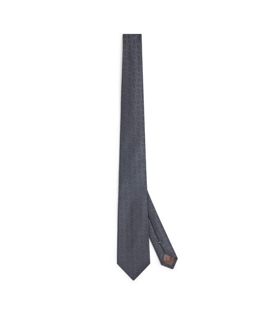 Canali Blue Silk Jacquard Tie for men