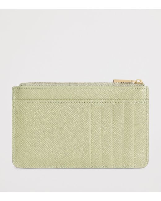 Dolce & Gabbana Natural Calfskin Logo Plaque Card Holder