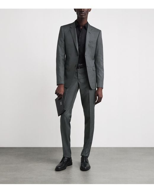 Emporio Armani Gray Wool 2-Piece Suit for men