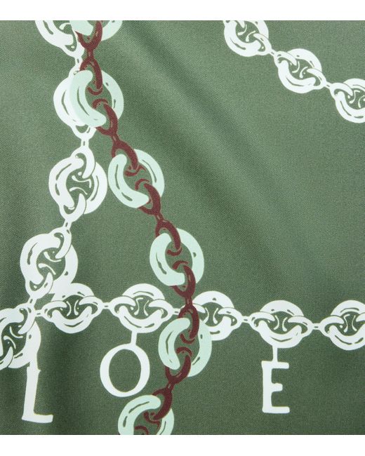Loewe Green Silk Donut Chain Scarf