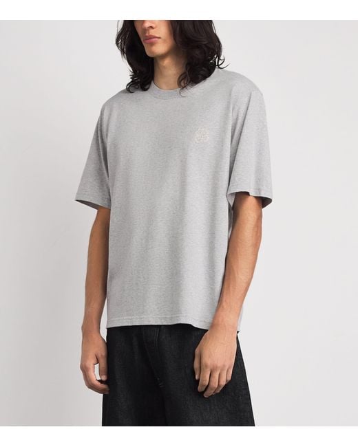 NN07 Gray Organic Cotton Jett Logo T-Shirt for men