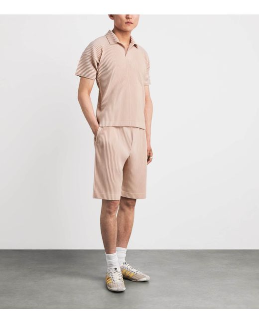 Homme Plissé Issey Miyake Natural Pleated Shorts for men