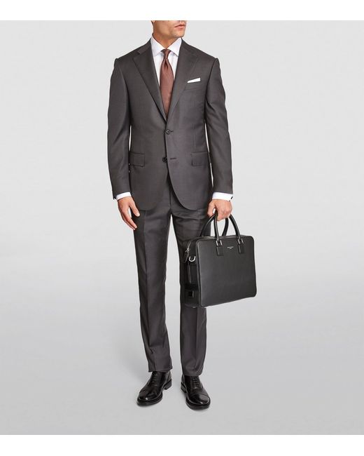 Corneliani Gray Virgin Wool 2-Piece Suit for men