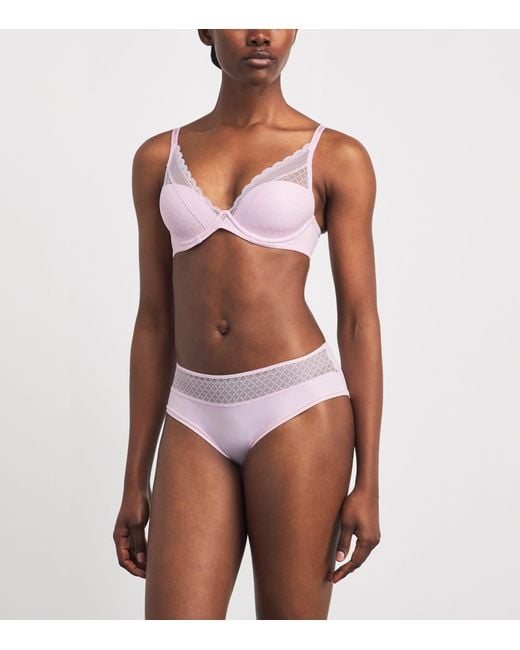 Chantelle Pink Softstretch Shorty Fleurs Briefs
