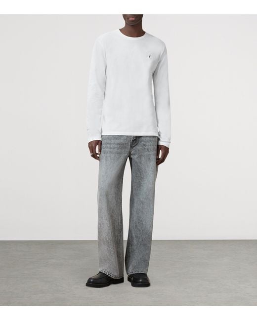 AllSaints White Organic Cotton Brace T-Shirt for men