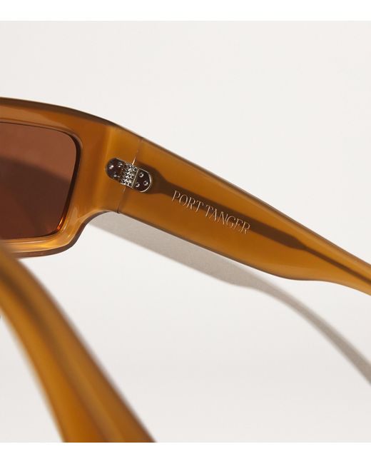 Port Tanger Brown Rectangular Sabea Sunglasses