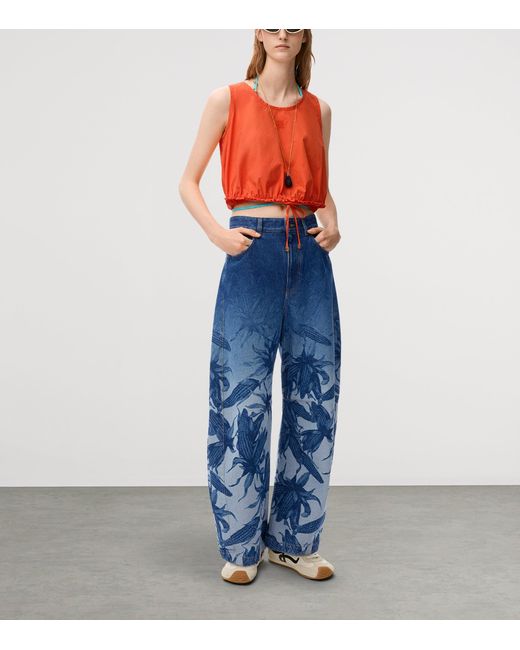Loewe Blue X Paula's Ibiza Anagram Barrel Jeans