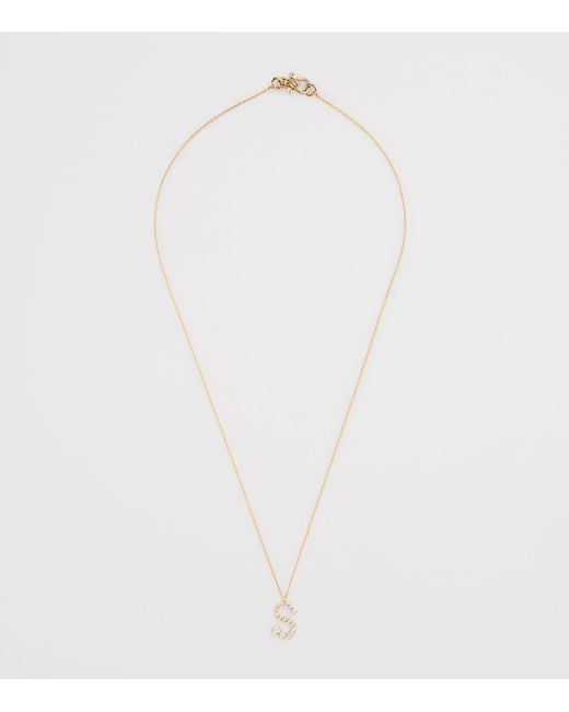 Sophie Bille Brahe Metallic And Diamond Soprano 'S' Necklace