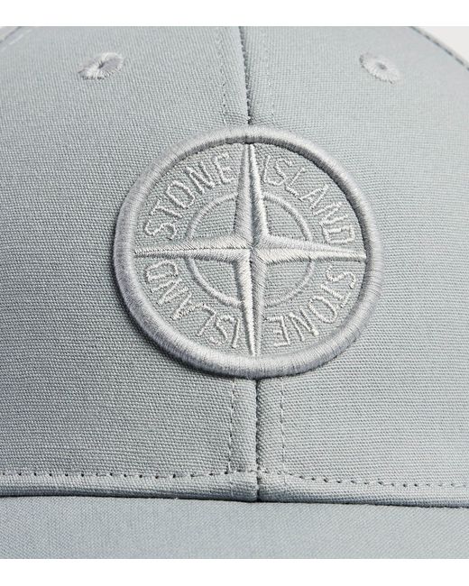 Stone Island Gray Cotton Ghost Baseball Cap for men