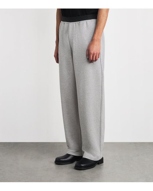 MM6 by Maison Margiela Gray Cotton-Blend Wide-Leg Sweatpants for men