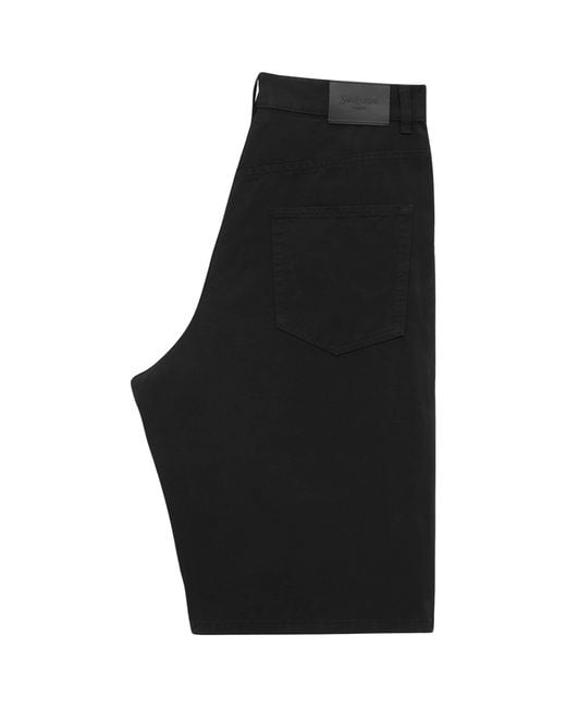 Saint Laurent Black Denim Bermuda Shorts for men