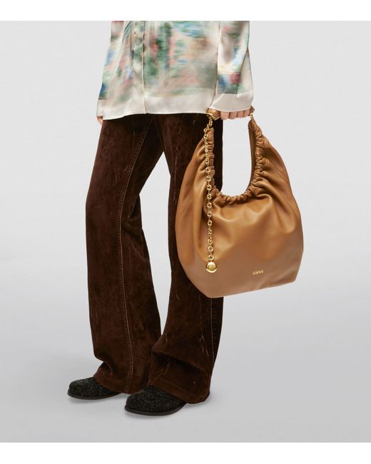 Loewe Brown Medium Leather Squeeze Top-Handle Bag