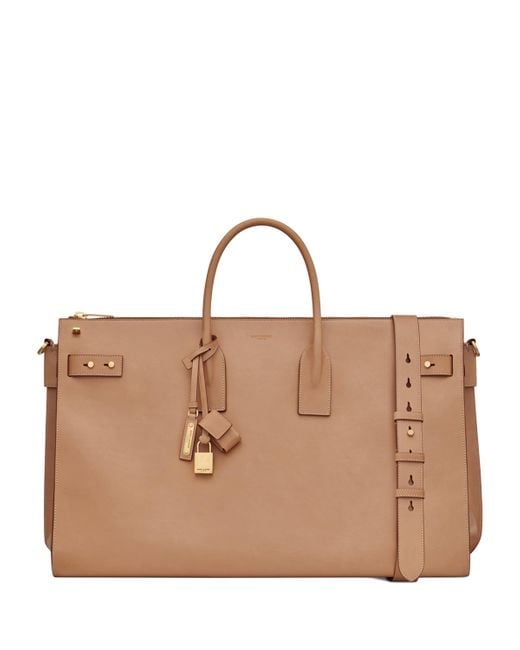 Saint Laurent Brown Sac De Jour 48H Duffle Bag