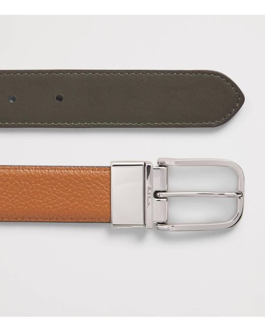 Paul Smith Brown Reversible Leather Belt for men