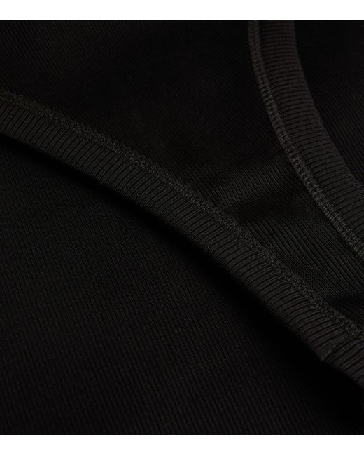Jacquemus Black Cotton Rib-knit Bodysuit