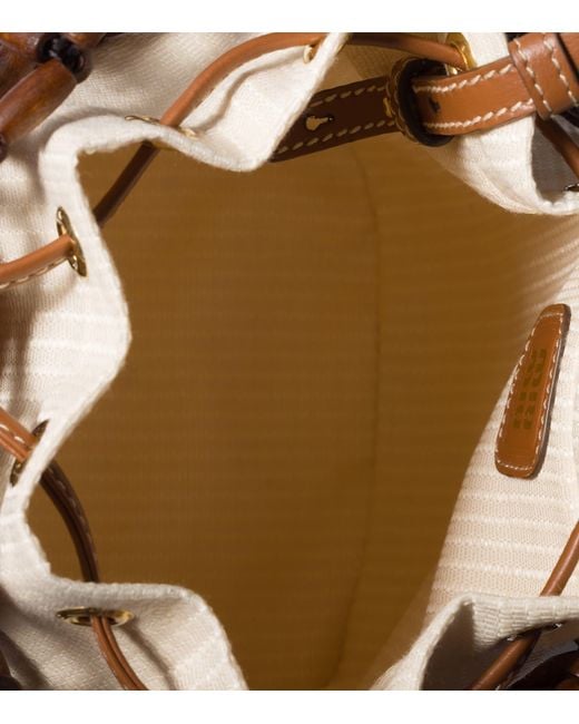 Miu Miu Brown Beaded Mesh Bucket Bag
