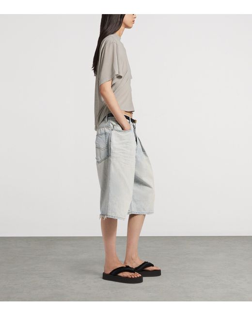 Balenciaga Gray Cotton Transparent T-Shirt
