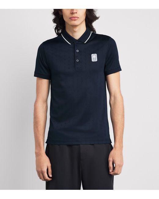 Lacoste Blue Tennis Heritage Ultra-Dry Stretch Polo Shirt for men