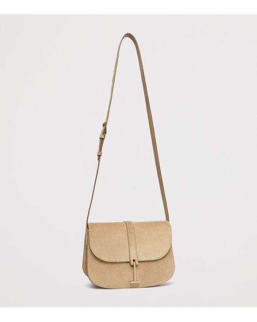Tom Ford Natural Large Suede Cross-Body Bag