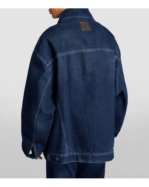 Off-White c/o Virgil Abloh Blue Oversized Denim Jacket for men