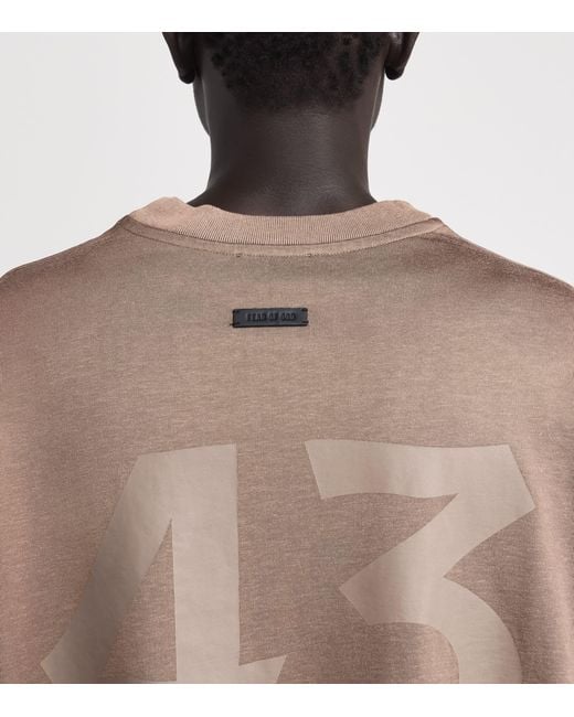 Fear Of God Brown Cotton-Blend Logo T-Shirt for men