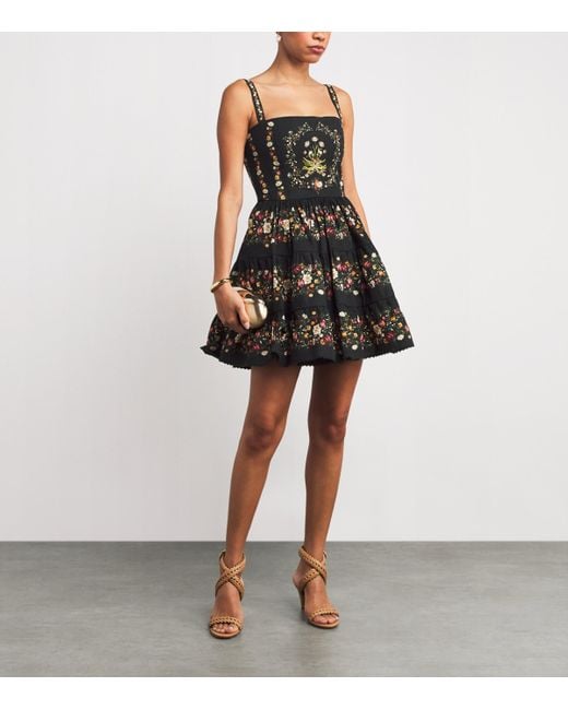 Agua Bendita Black Cotton Lima Paramo Mini Dress