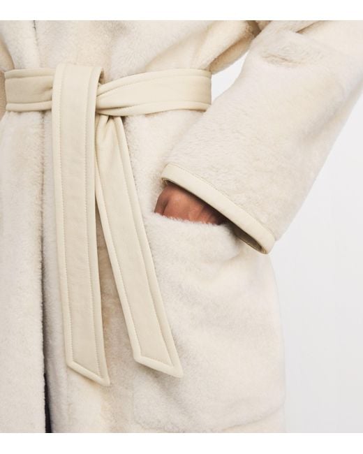 Max Mara Natural Shearling Coat