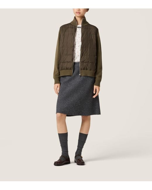 Miu Miu Green Cashmere Down-Filled Jacket