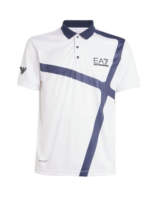 EA7 Blue Tennis Pro Polo Shirt for men