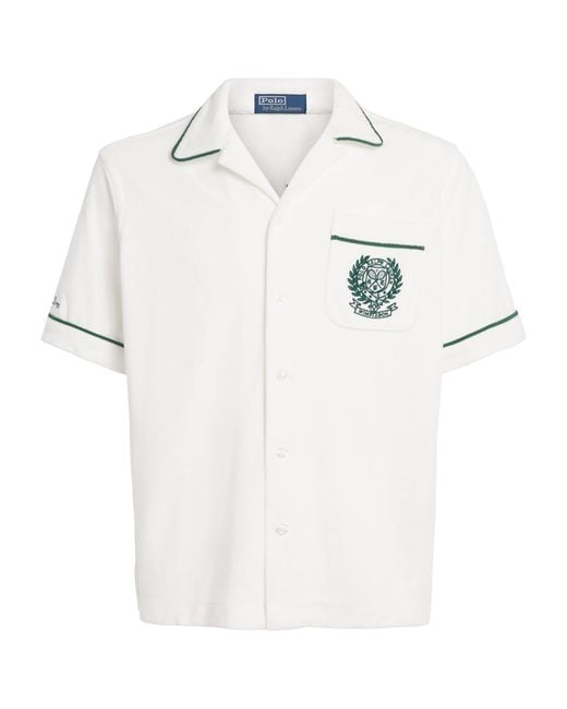 Polo Ralph Lauren White X Wimbledon Cotton Terry Shirt for men