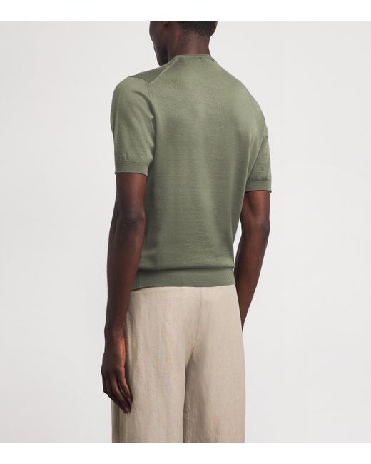 Colombo Green Cashmere T-Shirt for men