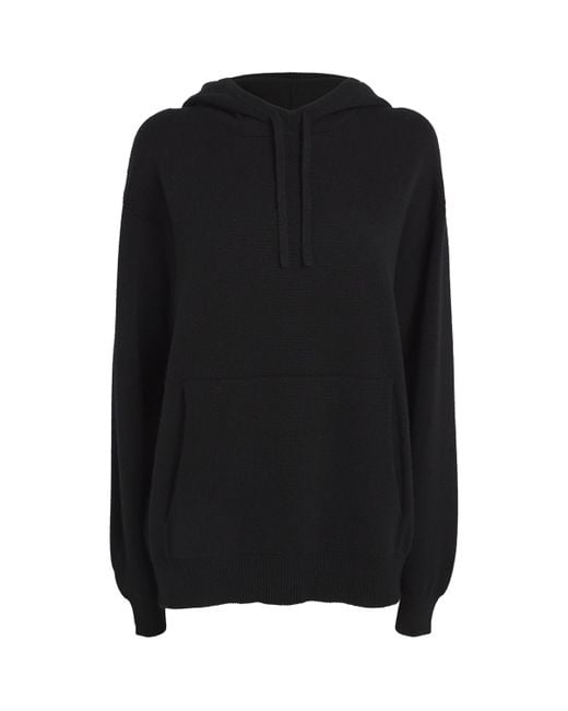Harrods Black Cashmere Hoodie