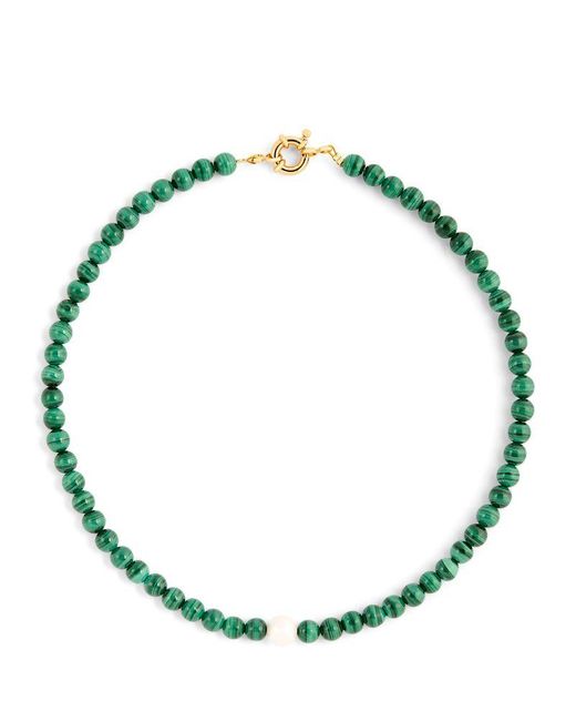 Timeless Pearly Green Discrete And Colorful Necklace