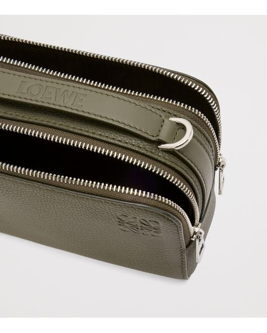 Loewe Green Leather Essential Camera Bag