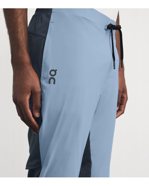 On Shoes Blue Water-Repellent Weather Trousers for men