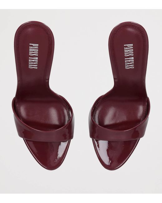 Paris Texas Pink Patent Leather Lidia Mules 105