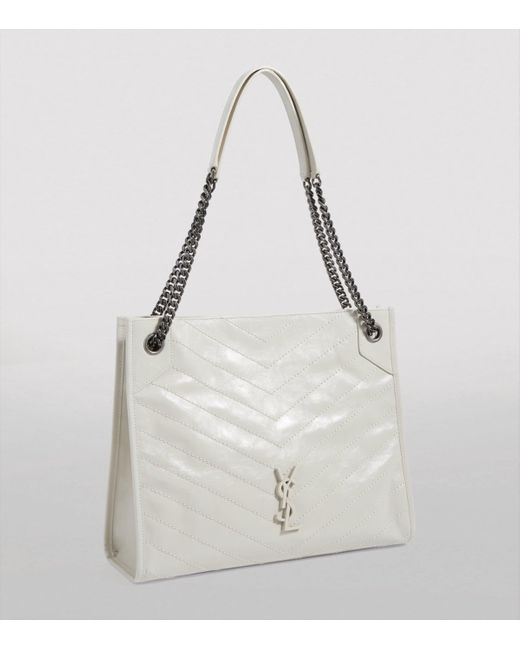 Saint Laurent White Medium Niki Shopping Bag