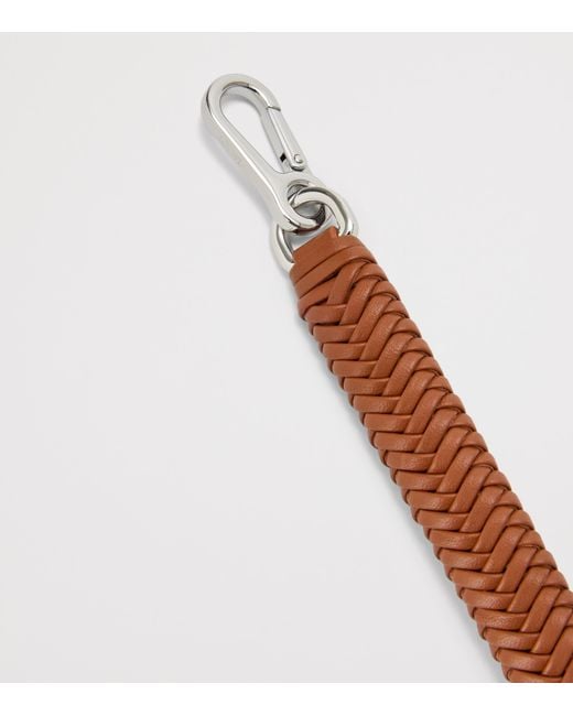 Loewe Brown Leather Short Arrow Bag Strap