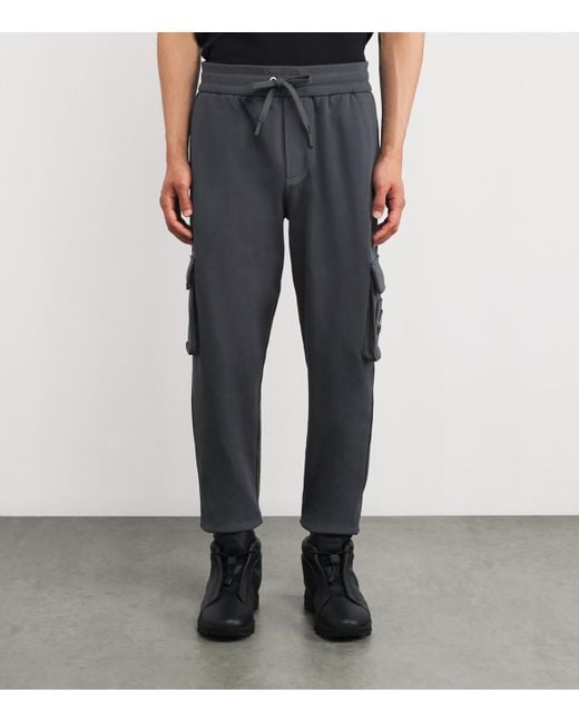 Moose Knuckles Gray Cotton Hartsfield Cargo Sweatpants for men