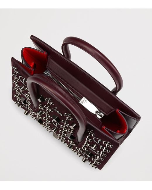 Christian Louboutin Purple Mini Paloma Leather Top-Handle Bag