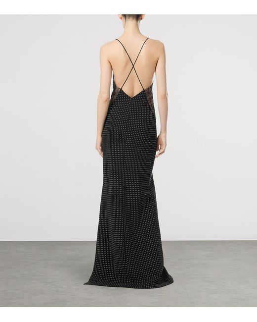 Tom Ford Black Silk Lace Maxi Dress