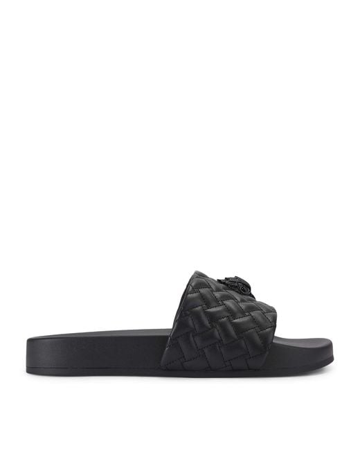 Kurt Geiger Black Meena Eagle Slides for men