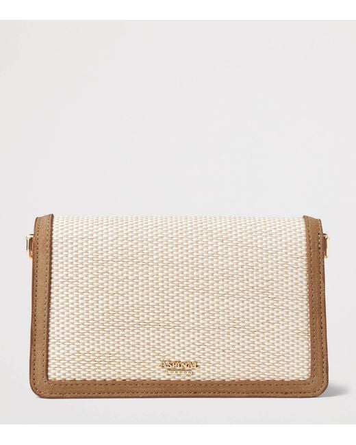 Aspinal Natural Raffia Eliza Clutch Bag