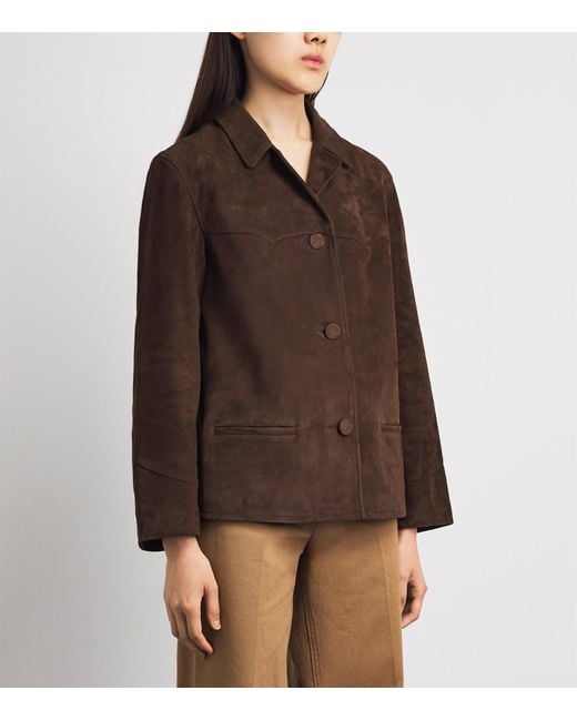 Tory Burch Brown Suede Lightweight Jacket