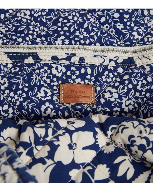 Polo Ralph Lauren Blue Cotton Quilted Tote Bag