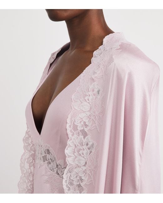 Bocan Pink Lace-Trim Beatrice Cape