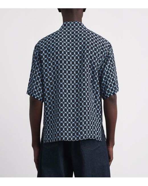 Sandro Blue Link-Print Shirt for men