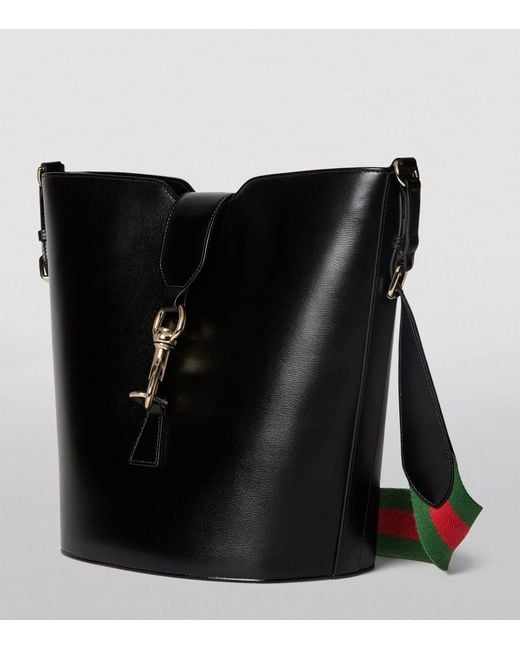 Gucci Black Medium Leather Original Bucket Bag