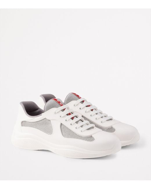 Prada White Rubber America's Cup Sneakers for men